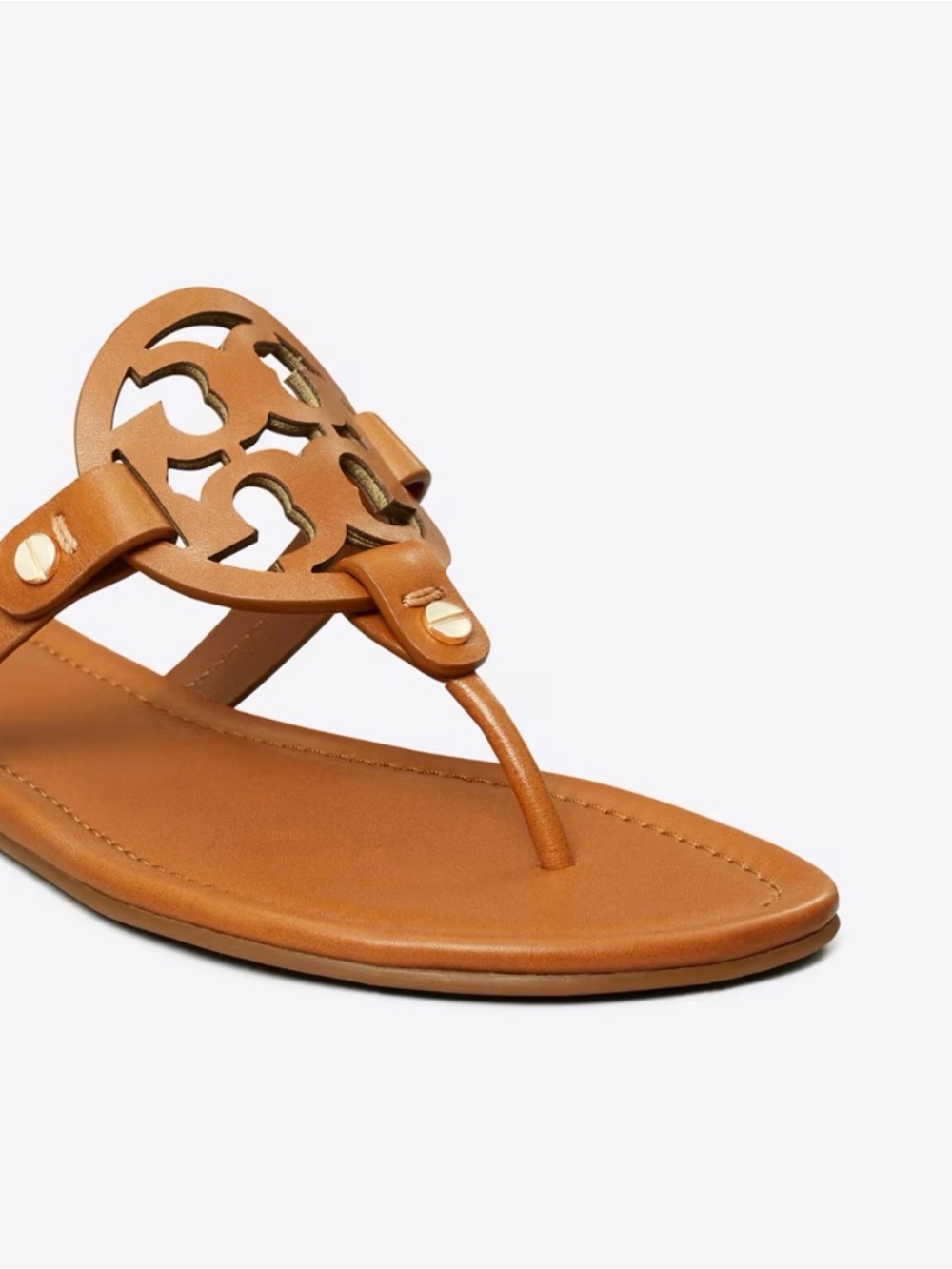 Tory Burch Miller Sandals Vintage Vachetta Brown size 7.5 NEW IN BOX - Picture 6 of 8